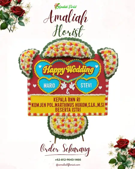 Papan Bunga Pernikahan Bonyoh